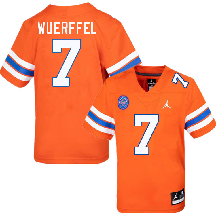 Danny Wuerffel Florida Jersey,Florida Gators #7 Danny Wuerffel Jersey Youth Uniforms-Throwback Orang